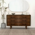 thumbnail image 3 of Ashcroft Furniture Logan Mid Century Modern Walnut Dresser With 6 Drawers, 3 of 6