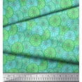 thumbnail image 2 of Soimoi Green Cotton Duck Fabric Lemon Slice Vegetable Printed Fabric 1 Yard 42 Inch Wide, 2 of 3