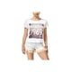 thumbnail image 1 of Camiseta gráfica Lyrix Woodstock 1969 para mujer color blanco pequeña, 1 of 2