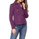 thumbnail image 5 of Chaqueta de ante sintético con cuello de solapa y bolsillos con solapa de INSPIRE CHIC para mujer, color púrpura, 5 of 7