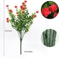 thumbnail image 2 of 12 Bundles Artificial Fake Flowers, Faux Outdoor Plastic Plants UV Resistant Shrubs Outside Indoor Decorations,UV Resistant Faux Plastic Plants Garden Porch Window Box (Orange Red), 2 of 4