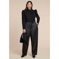thumbnail image 3 of ELOQUII Women's Plus Size Drape Front Blouse, 3 of 3