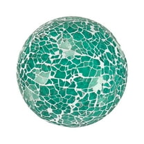 Uxcell 1-Pack Decorative Ball for Bowls, 4 Inch Mosaic Glass Balls Decorative Glass Orbs for Home Decor/Dining Tables [Sky Blue]