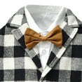 thumbnail image 6 of Karoyedx Boys Christmas Gifts Toddler Baby Boy Clothes Suit Boys Formal Dress Shirt+Bowtie+Suspender Pants Gentleman Wedding Outfits Orange Size,4-5 Years, 6 of 8