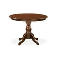 thumbnail image 5 of MidCentury Dining Set - Round Table & 4 Parsons Chairs - Mahogany Finish, 5 of 5