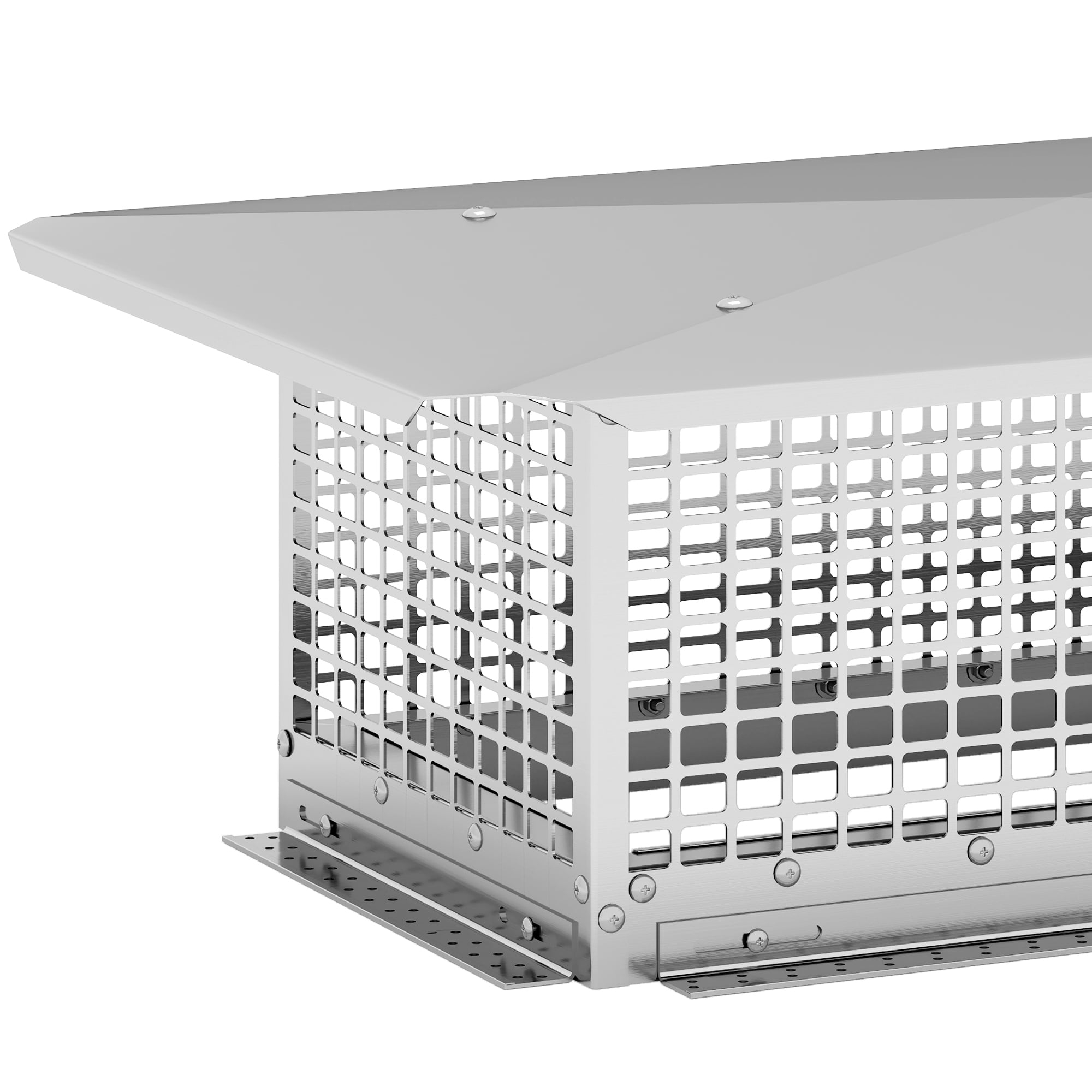 Uforic 24" x 13" Stainless Steel Chimney Cap, Heavy-Duty, Adjustable Fireplace Flue Cover, Rust-Resistant Iron, Weatherproof