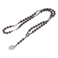 thumbnail image 1 of Collar de la Virgen María Jadeshay Collar de rosario católico con cuentas de plata Diseño de clase mundial, 1 of 8