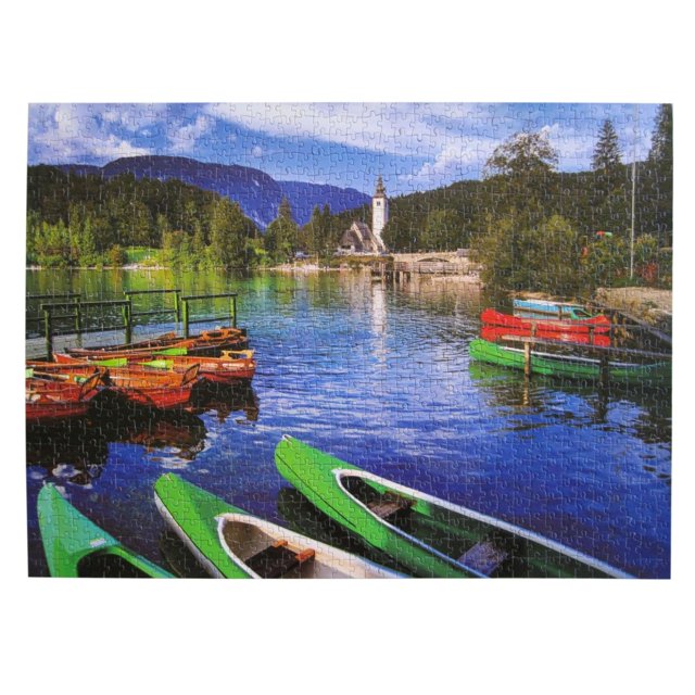 Puzzle PuzzleWorks Beautiful Lake Bohinj, 1000 piezas, 68 x 51 cm