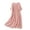 dresses for women clearance-Pink, variant on Homenesgenics Summer Dresses 2025 Solid Color Lace-up Organ Pleats Both Sides Loose Casual Half-sleeve Linen Dress Long Dress White XXL