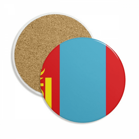 

Mongolia National Flag Asia Country Coaster Cup Mug Tabletop Protection Absorbent Stone