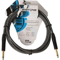 Bibtone  Standard Fabric Guitar Cable, 4.6 m - 15 ft. Black & White