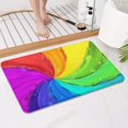 thumbnail image 4 of Rainbow Tie Dye Spiral Pattern Bathroom Rugs Mat,Non Slip Microfiber Bathroom Rug,Rubber Backing,Soft Bathroom Mats for Bathroom Floor,Tub and Shower,17x27in(43x68cm), 4 of 4