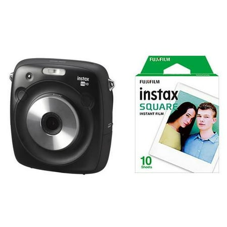 Square Hybrid Head (Fujifilm instax SQUARE SQ10 Instant Film Camera, Hybrid Film + Digital - Bundle With 2x instax SQUARE Instant Film, 10)