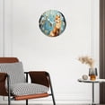 thumbnail image 3 of 12 Inch Wall Clock Battery Operated Silent Clock Decorative for Office, Kitchen, Outdoor, Living Room，Fox on Background of Birch Trees Lovely, 3 of 4