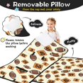 thumbnail image 3 of Football Number Beige Pattern Teens Toddler Nap Mat with Pillow, Sleeping Mat Bag for Preschool Daycare 60"x20", 3 of 6