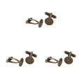 thumbnail image 1 of Qarigey 20Pcs Antique Bronze 12mm Flat Round Cuff Links Blank Settings Cufflinks Type1 NO1, 1 of 6