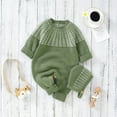 thumbnail image 2 of Generic Boys Knitted Pullovers for Toddler Boy Girl Patchwork Knitted Sweater Baby Jumpsuit Romper Cotton Caps Hat Outfits Sets Clothes, 2 of 6