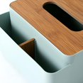 thumbnail image 4 of Caja de pañuelos 3 en 1 con tapa de madera, espacio de almacenamiento para el hogar, la oficina y el automóvil., 4 of 4