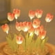 thumbnail image 4 of Noche Flores Tulipán Artificial Lámpara Mesa Bricolaje Regalos Navidad () Rosa, 4 of 7