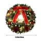 thumbnail image 5 of Corona Navideña Falsa con Lazo y Texto. Tarjeta También Adornada con Bolas y Flores Navideñas. Adornos Navideños para Puerta., 5 of 7