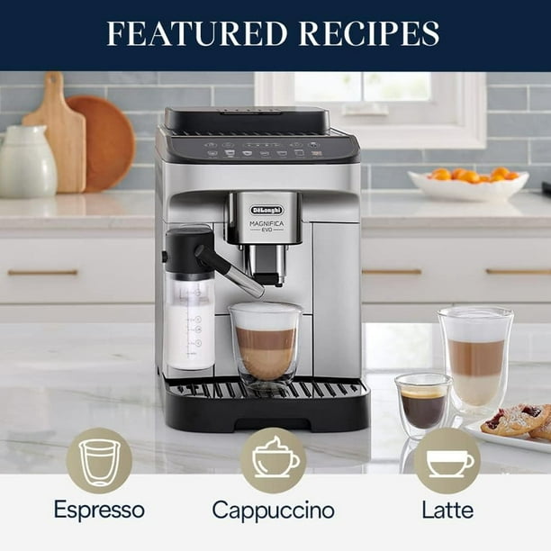 Open Box) De'Longhi ECAM29084SB Magnifica Evo with LatteCrema