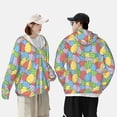 thumbnail image 4 of Fotbe Colorful Easter eggs Chaqueta con Protección Solar UPF 50+ para Hombre y Mujer, Camisa con Capucha y Bolsillos-Large, 4 of 7