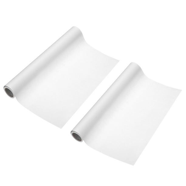 Uxcell 16 pies x 14 pulgadas rollo de papel para caballete de arte, 2 piezas de papel de regalo para manualidades, blanco