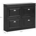 thumbnail image 3 of SoBuy FSR79-SCH,4 Drawers Shoe Cabinet Shoe Rack Shoe Storage Cupboard Organizer Unit,Black, 3 of 5
