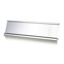 All Quality 2" x 8" Aluminum Office Desk Nameplate Sign Holder (Silver)