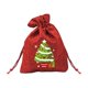 thumbnail image 2 of Bolsas de regalo navideñas de lino | Bolsita navideña con dibujos animados para manzanas y dulces, 2 of 7