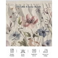 thumbnail image 5 of Farmhouse Flowers Wrap Around Bed Skirts for King Bed 16" Drop,Bed Skirt with Adjustable Elastic Belt Dust Ruffle Bed Valance for Bedroom Hotel Retro Watercolor Floral Herbs Plants Bed Frame Cover, 5 of 7
