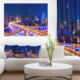 thumbnail image 1 of Interchange Overpass at Night Skyline - Cityscape Canvas Print, 1 of 3