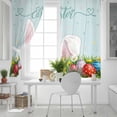 thumbnail image 5 of Easter Blackout Curtains for Bedroom, Wooden Bunny Colorful Eggs Spring Floral Farmhouse Thermal Insulated Kitchen Drapes with Grommets, Light Blocking Window Treatment, 2 Panels 52" x 96", 5 of 7