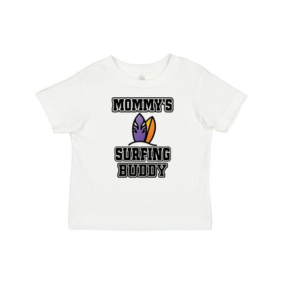 Inktastic Mommy Surfing Buddy Surfboard Boys or Girls Baby T-Shirt
