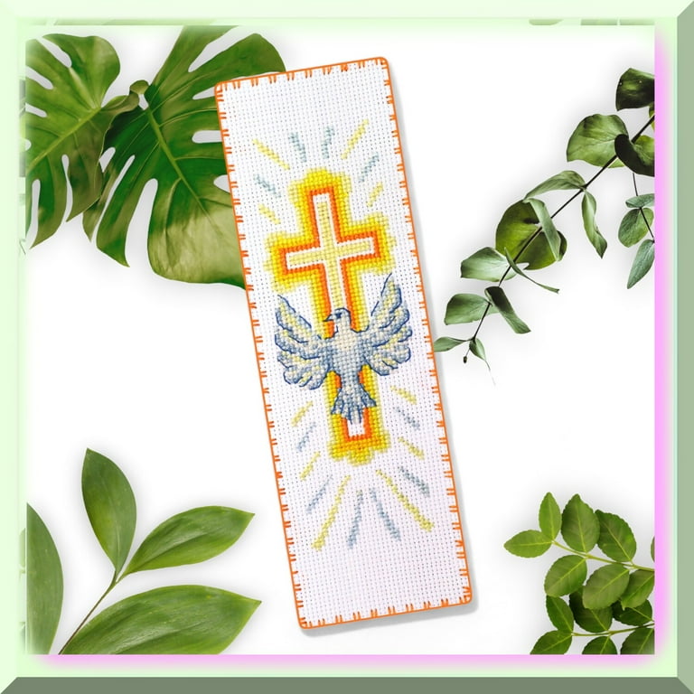 Divine Stitch: Holy Spirit's Embroidery Set - DIY Bookmark Kit for Adults with Paper Pattern, Aida Canvas, and Presorted Floss. Perfect Baptism, Christian, Bible Gift! - Walmart.com divine-stitch-holy-spirit-s-embroidery-set-diy-bookmark-kit-for-adults-with-paper-pattern-aida-canvas-and-presorted-floss-perfect-baptism-christian-bible-gift-walmart-com