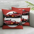 thumbnail image 3 of Autua Race Car Graphic Decorative Cushion Throw Pillow Cover for Home Couch Living Room Bed Sofa - Printed on Both Sides - 1PC 18x18in, 3 of 5