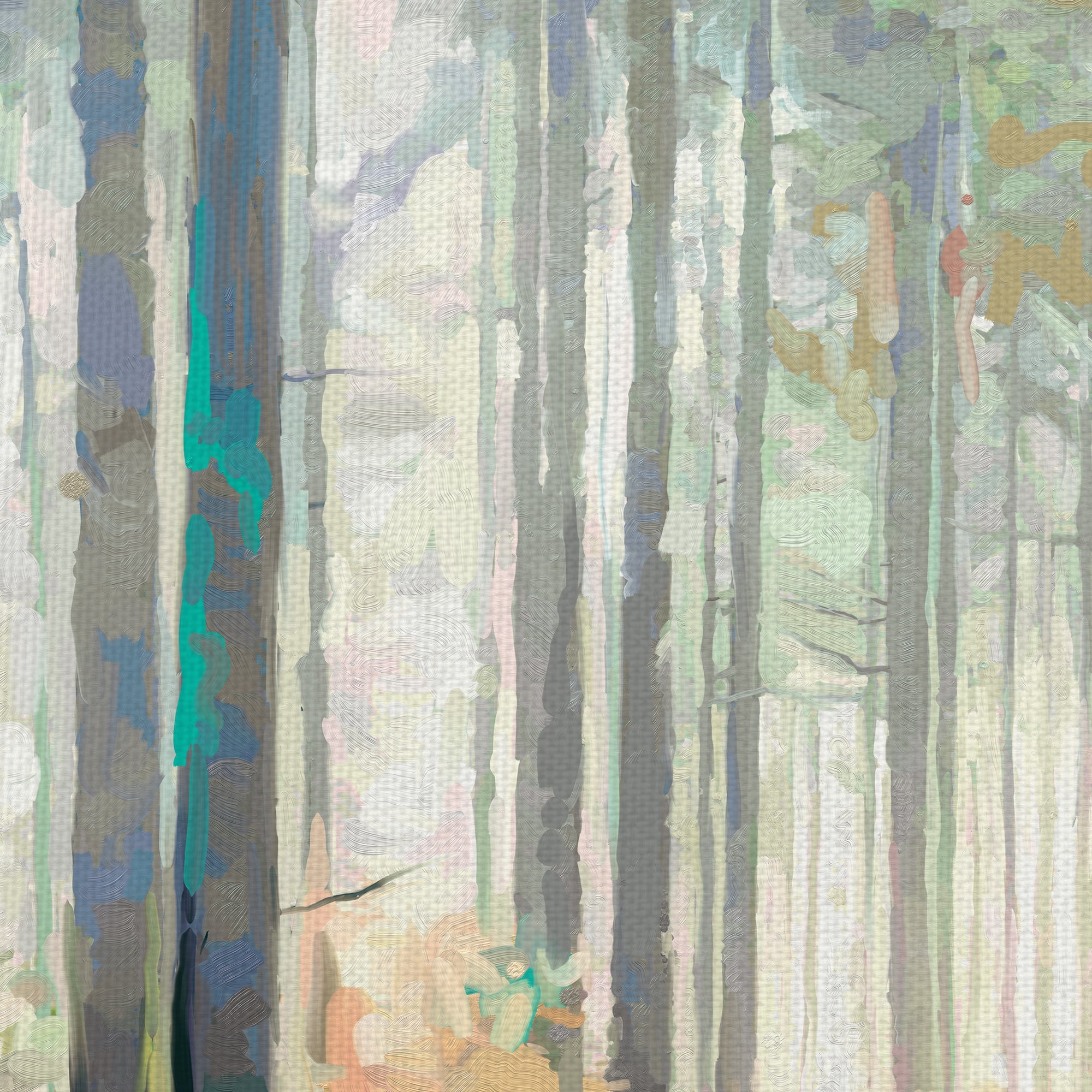 Masterpiece Art Gallery Woodland Journey Tall Forest Trees Panel I And II by Studio Arts Canvas Art (12" x 24")