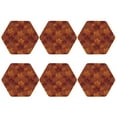 thumbnail image 2 of Fuzoiu fall Maple Print Leather Coasters Set,Drink Coasters Set of 6,for Tabletop Protection, Durable PVC Coasters,Home Décor and Housewarming Gift,Hexagon, 2 of 7