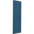 thumbnail image 3 of 15"W x 37"H Americraft Two Equal Flat Panel Exterior Real Wood Shutters (Per Pair), Sojourn Blue, 3 of 10