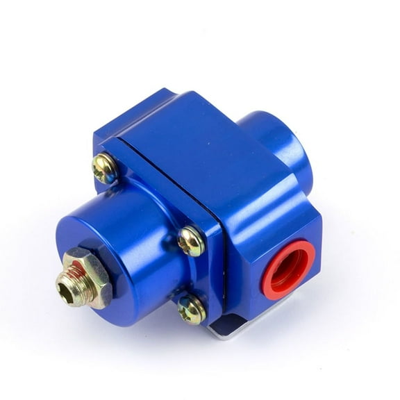 Speedmaster PCE139.1004.02 3-12 psi Adjustable Universal Deadhead Fuel Pressure Billet Regulator Blue