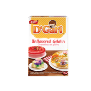 D'Gari Unflavored Gelatin, 0.25 oz each one, 4 pack