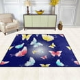 thumbnail image 3 of Dreamtimes Lightweight Carpet Mats, 5'3" x 4' Area Soft Rugs, Floor Mat Rug Home Decoration for Kids Room Living Room, 63"x 48" Colorful Flying Butterflies, 3 of 6