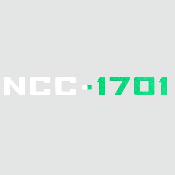 NCC-1701 USS Enterprise Vinyl Decal Sticker UV & Waterproof Bumper Window Laptop Automotive Water Bottle Gift accessories – WHITE GLOW 8"