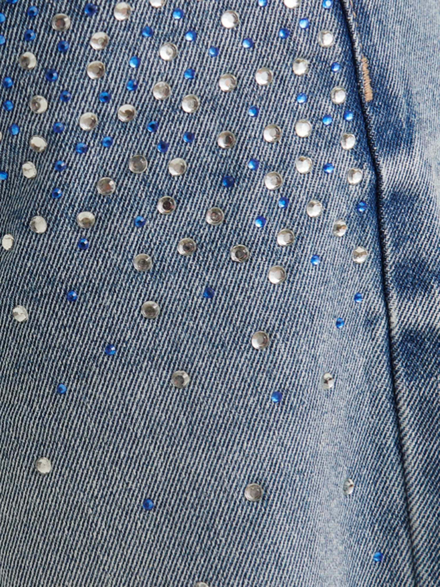 Justice Girls Wide Leg w/ Rhinestones Jeans, Sizes 6-18, Slim & Plus