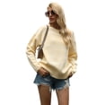 thumbnail image 1 of Women Crew Neck Ribbed Knit Oversized Pullover Sweaters, 1 of 7