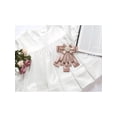 thumbnail image 4 of INSPIRE CHIC Broche de cinta preatado para mujeres con lazo de fiesta y cuentas en color rosa, 4 of 5
