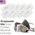 thumbnail image 2 of Tesoro Moda | PM2.5 Replacement Filters for ST-AX and ST-AG Respirator Face Masks | High Efficiency 5 Layer Construction with Electrostatic Fiber Traps Particles 100X Smaller than a Human Hair, 2 of 7