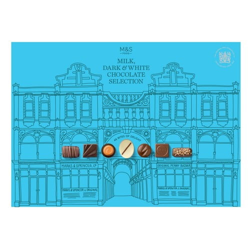M&S Milk Dark & White Chocolate Selection 624g, British Import (Pack of 2)