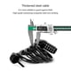 thumbnail image 3 of 5-Digit Resettable Combination Coiling Cable Lock Waterproof Anti Theft Cable Locks Weatherproof Coiled Cable Lock, 3 of 5