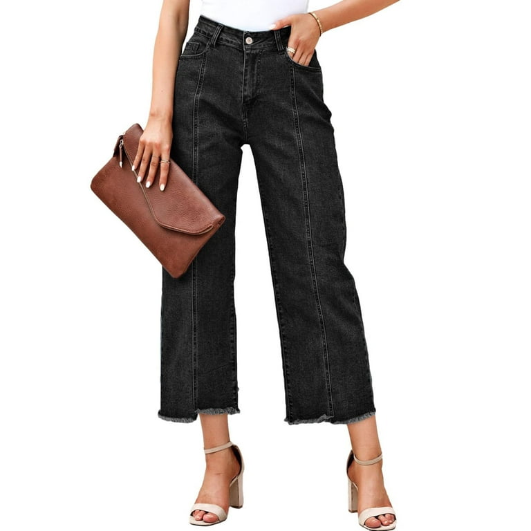 Women irregular straight loose high waist casual pants Women irregular straight loose high waist casual pants